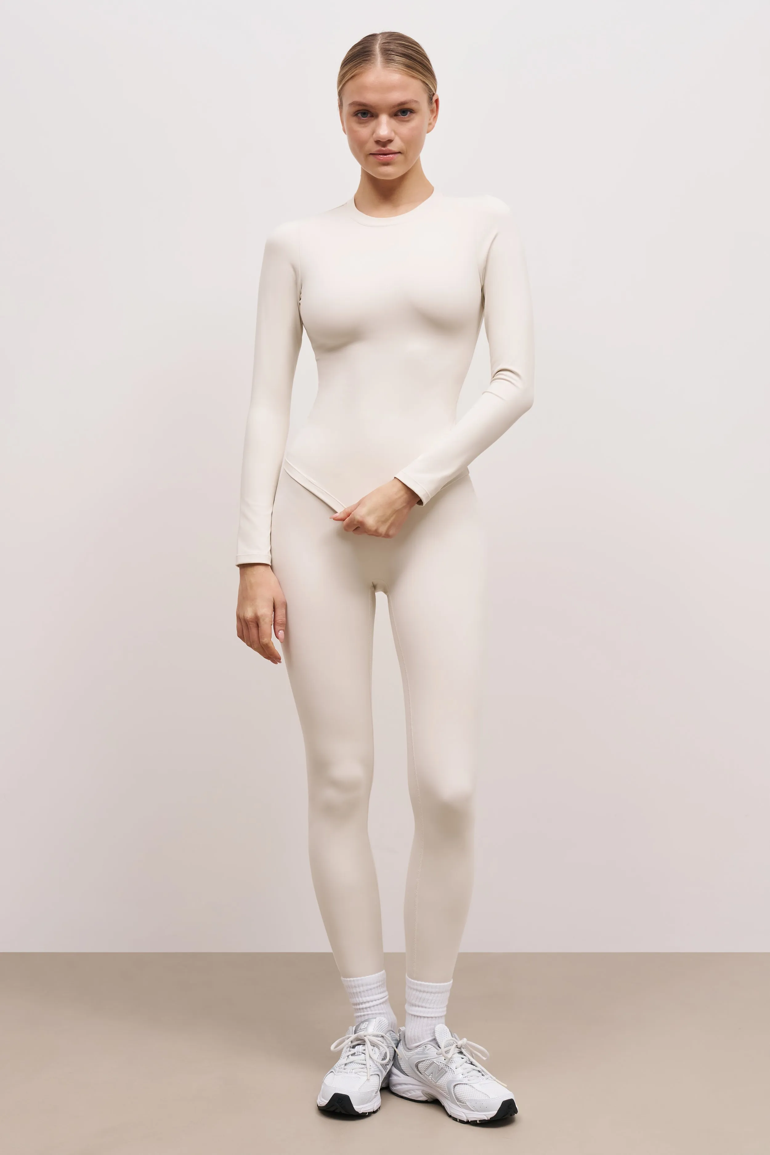 Base Sculpting Long Sleeve Top - Tofu Light Reflective Printing