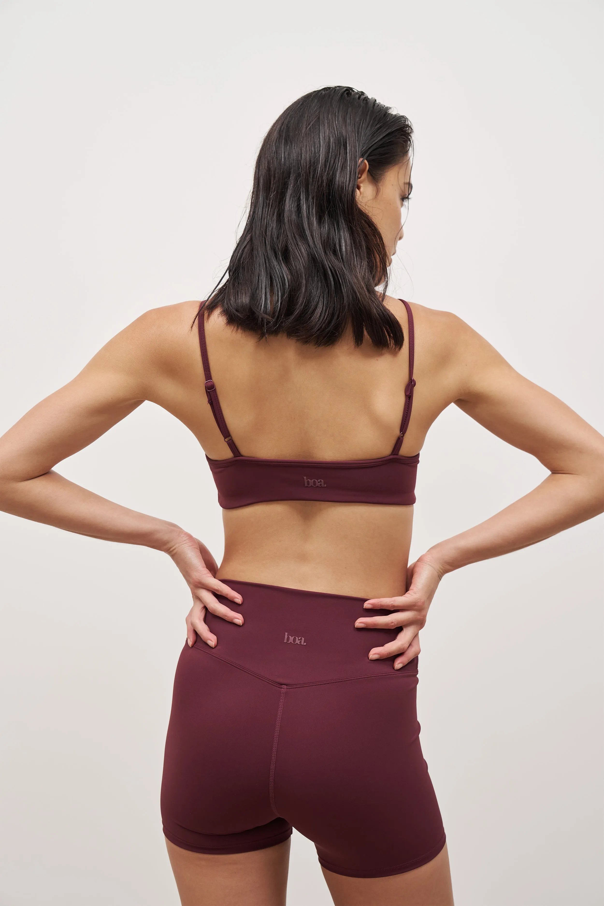 Base Sculpting Shorts - Merlot CushionedSupport