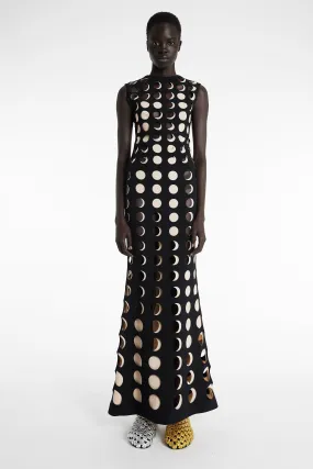 Layered Circular Cutouts Skirt Black Nude Travel Vibes