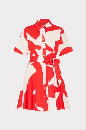 Grand Foliage Poplin Mini Dress Effortless Layer Wear