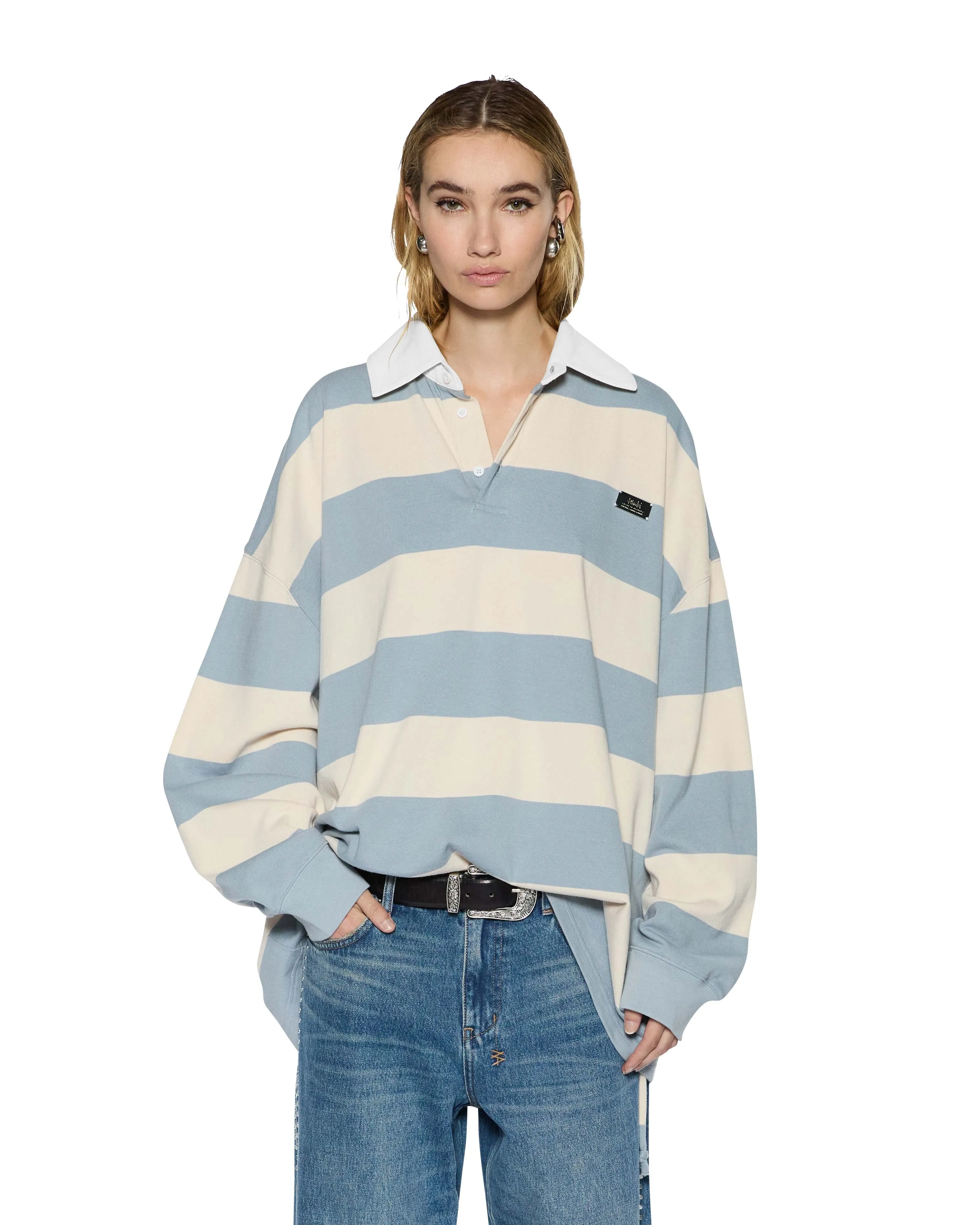 Wear Resistant Fabric RUGGED RUGBY JERSEY BLUE STEEL BONE