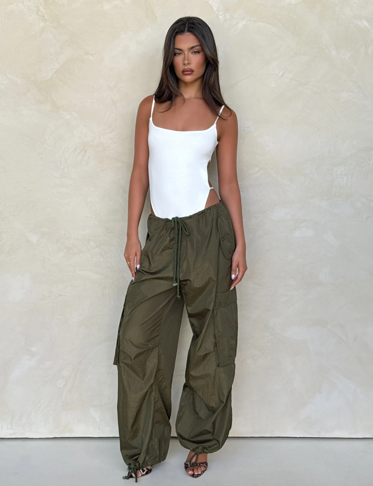ComfortWaistband VIOLETTE PANT - GREEN : KHAKI GREEN