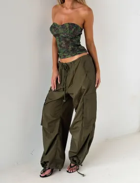 VIOLETTE PANT - GREEN : KHAKI GREEN Thermal regulation Classic Look