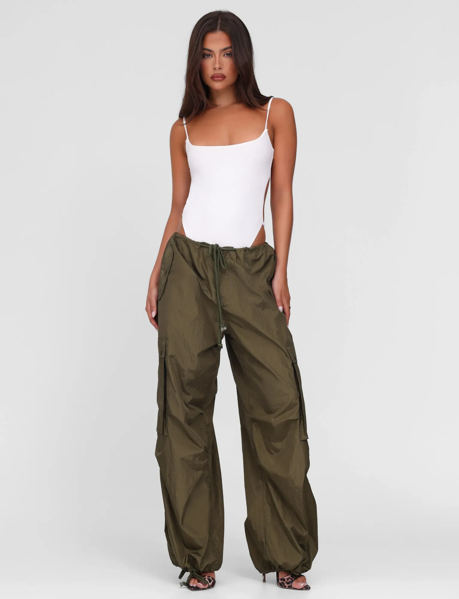 VIOLETTE PANT - GREEN : KHAKI GREEN Boho chic Machine washable