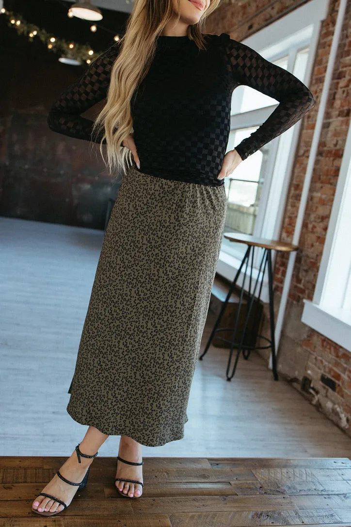 Toasted Leopard Midi Skirt - FINAL SALE WaffleWeave
