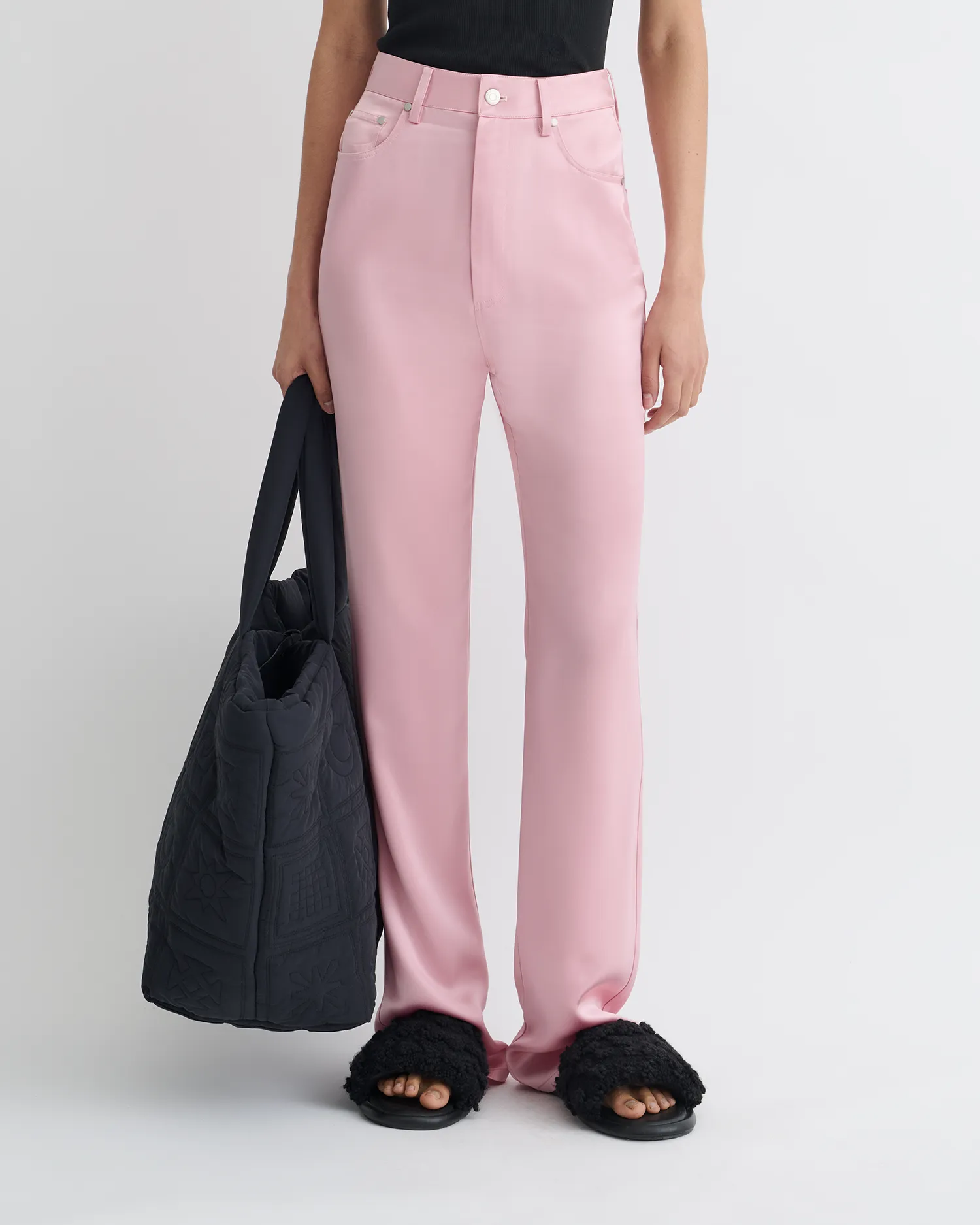 Ethically Sourced Yarn Tita - Slip Satin Pants - Pink
