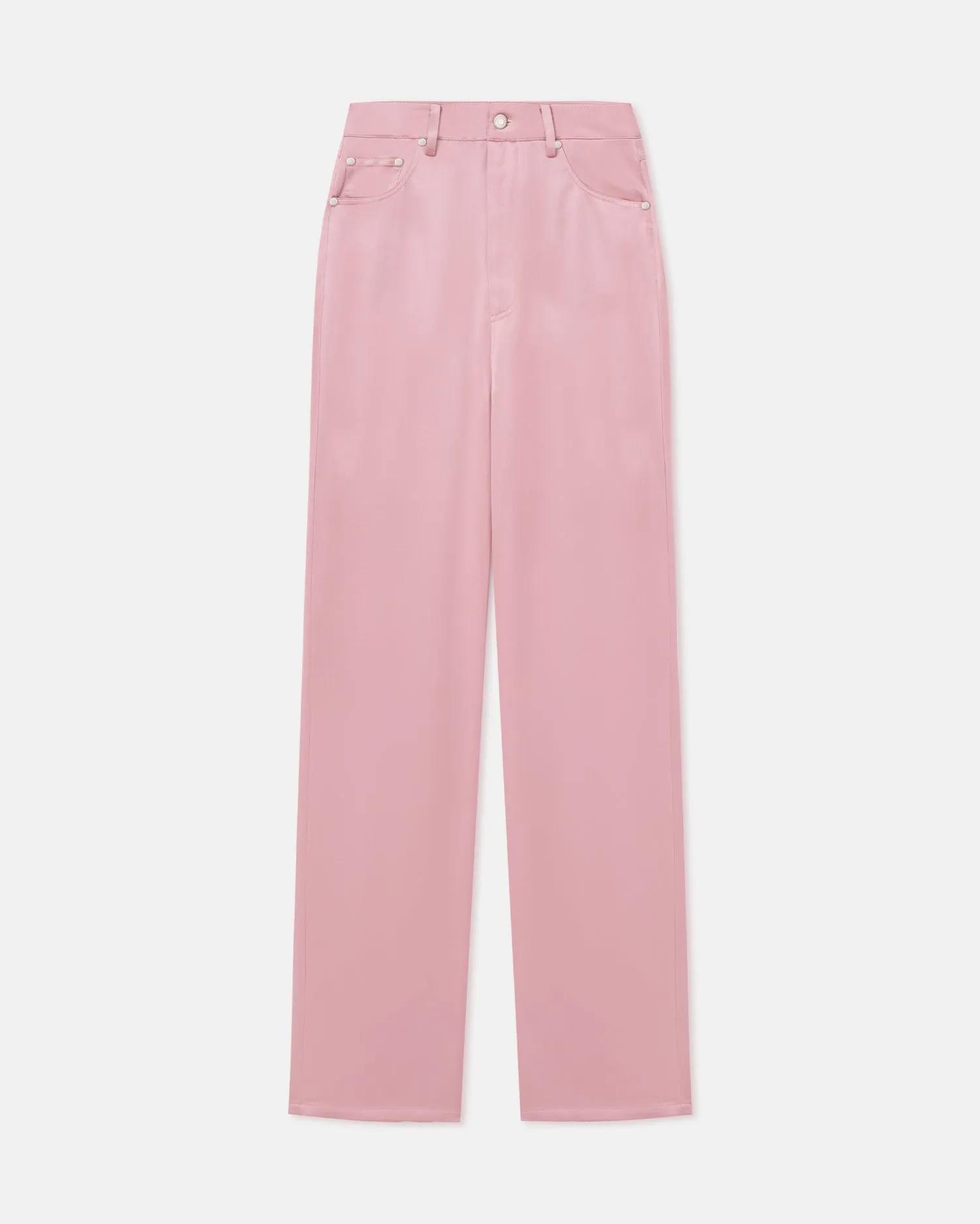 Tita - Slip Satin Pants - Pink Perfect Fit Stain Release Finish