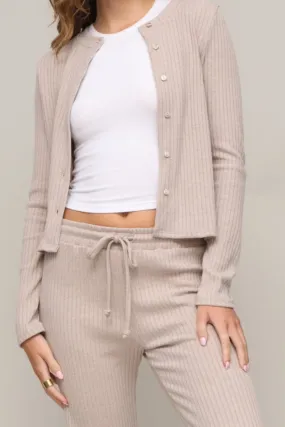 Lazy Day Rib Cardigan NonFadeFinish