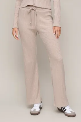 HighDensityFoam Contoured Side Panels Lazy Day Rib Wide Leg Pant