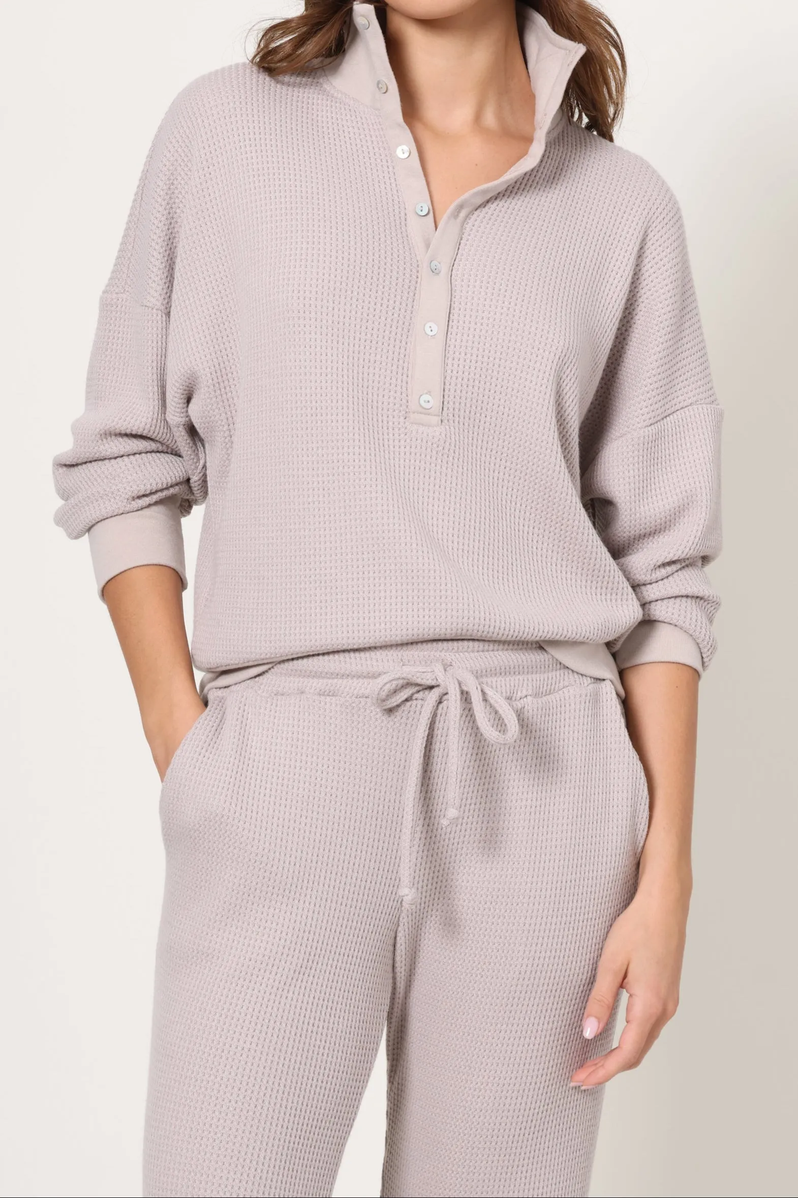 Lazy Day Waffle 1/4 Button Up Reflective Detailing