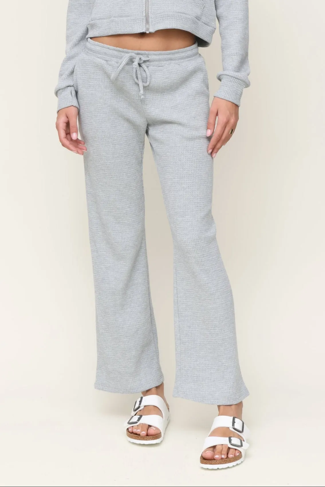 TemperatureRegulatingLining Lazy Day Waffle Wide Leg Pants
