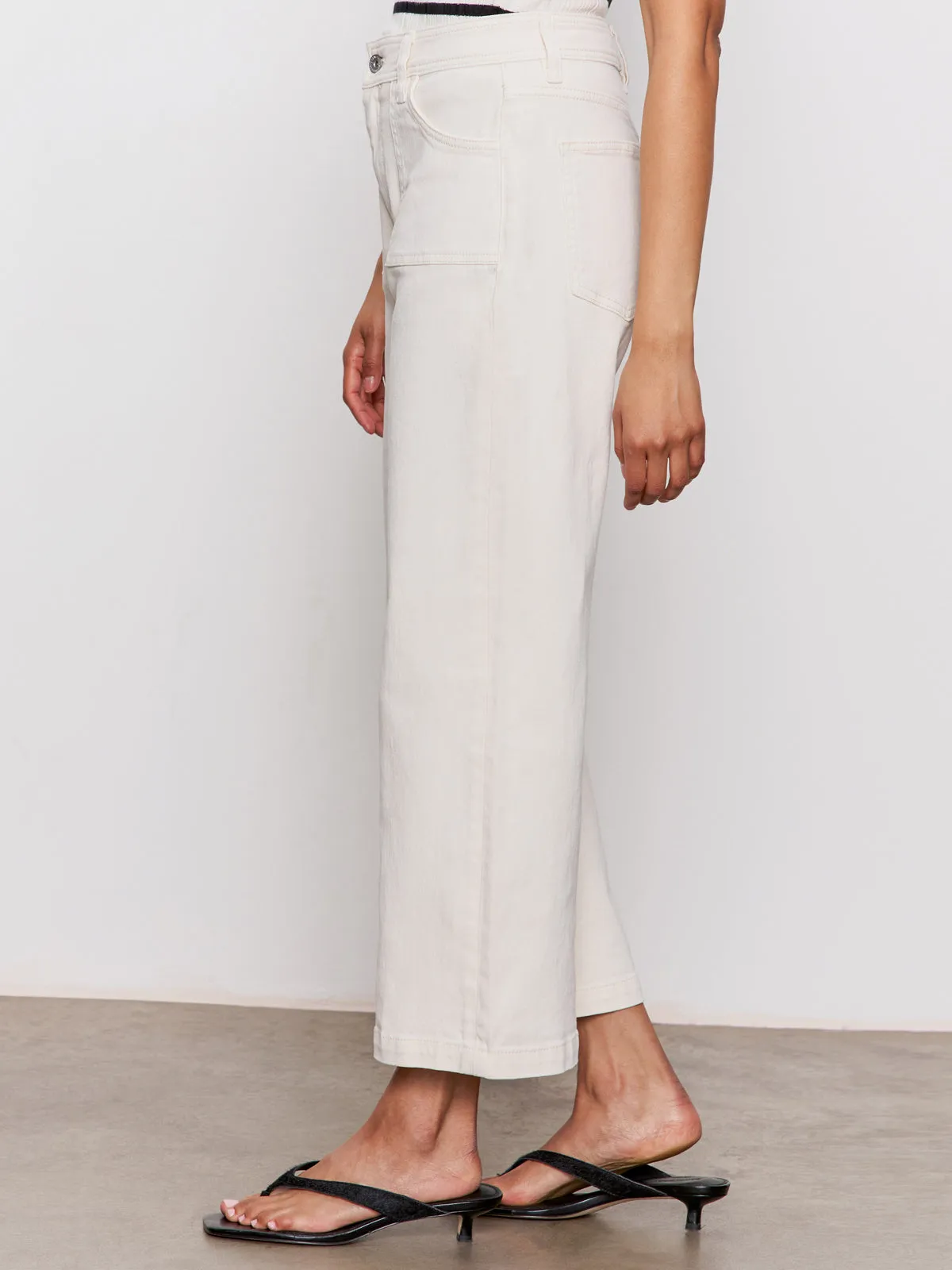 Layering Swim League Crop Jeans Light Oat