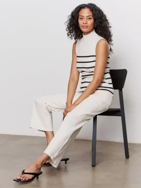 League Crop Jeans Light Oat Side Pockets HighRiseWaist