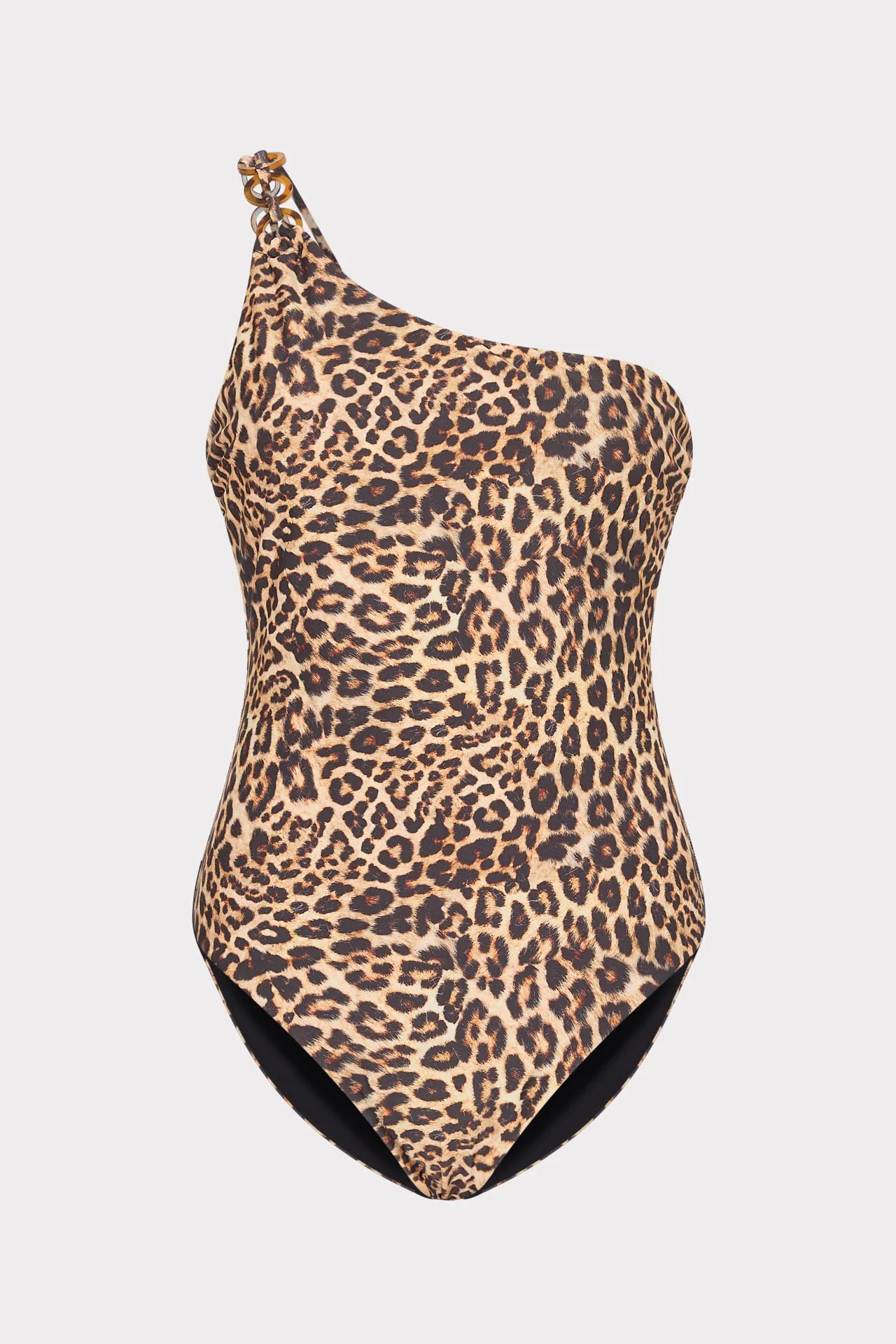 Leopard One Shoulder One Piece Holiday-Essentials Fringe-Decor