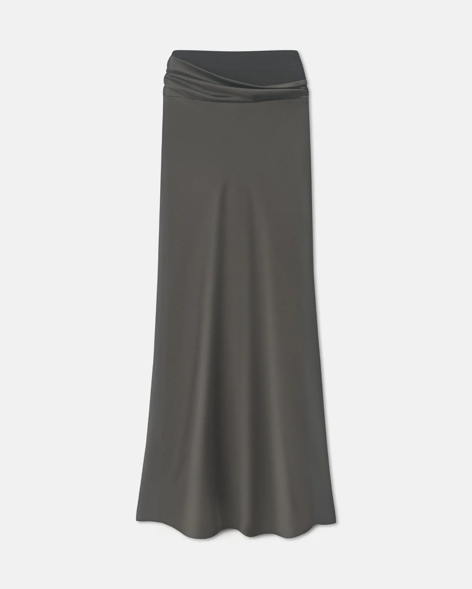 Letto - Mesh Jersey and Slip Satin Skirt - Dark Green/Anthracite FadeResistant Coating