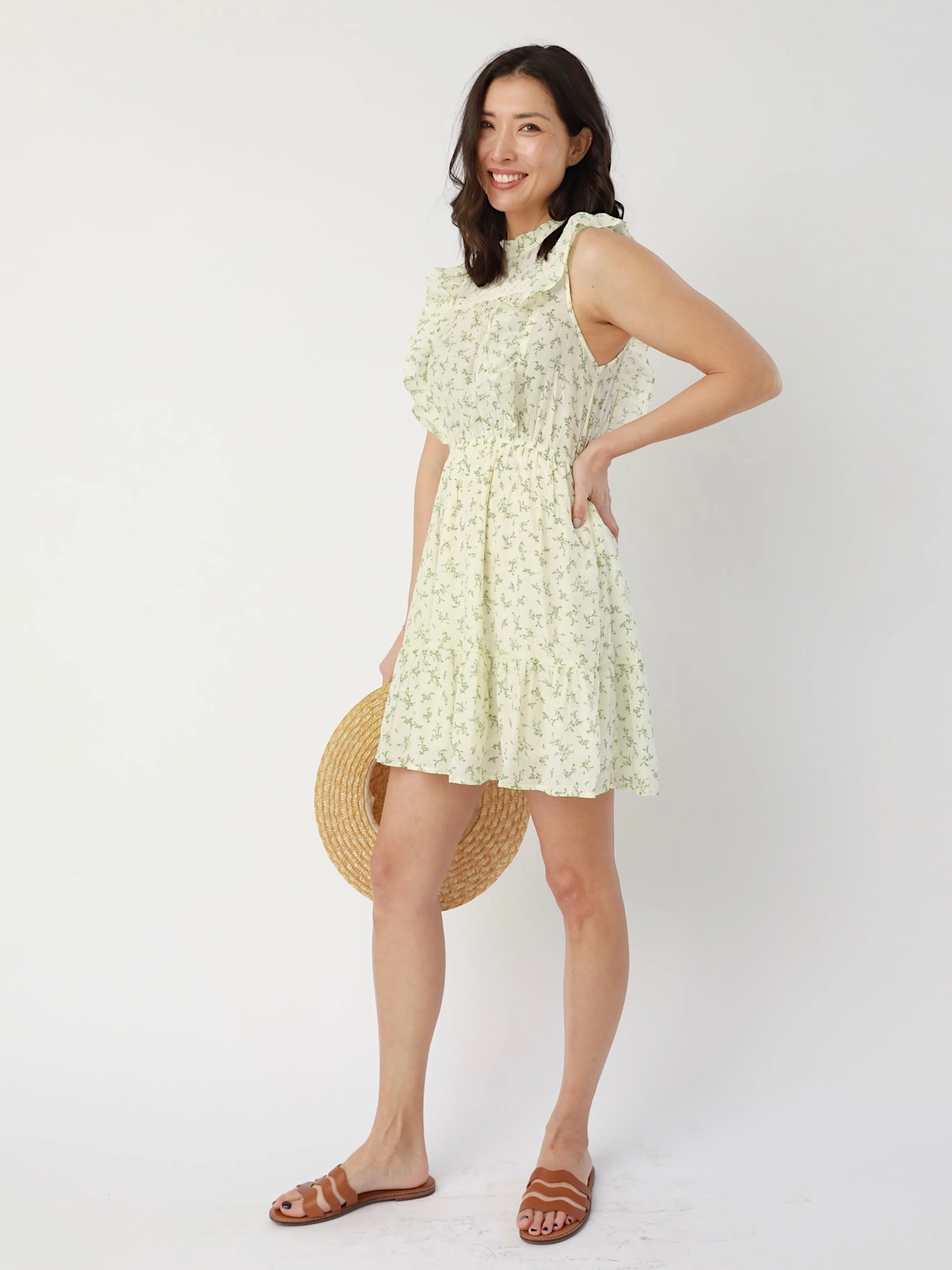 Lex Floral Dress in Ivy Bell-Sleeve