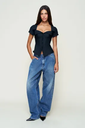 Lia Buttondown Corset Stain Resistant Treatment Reflective Safety Accents