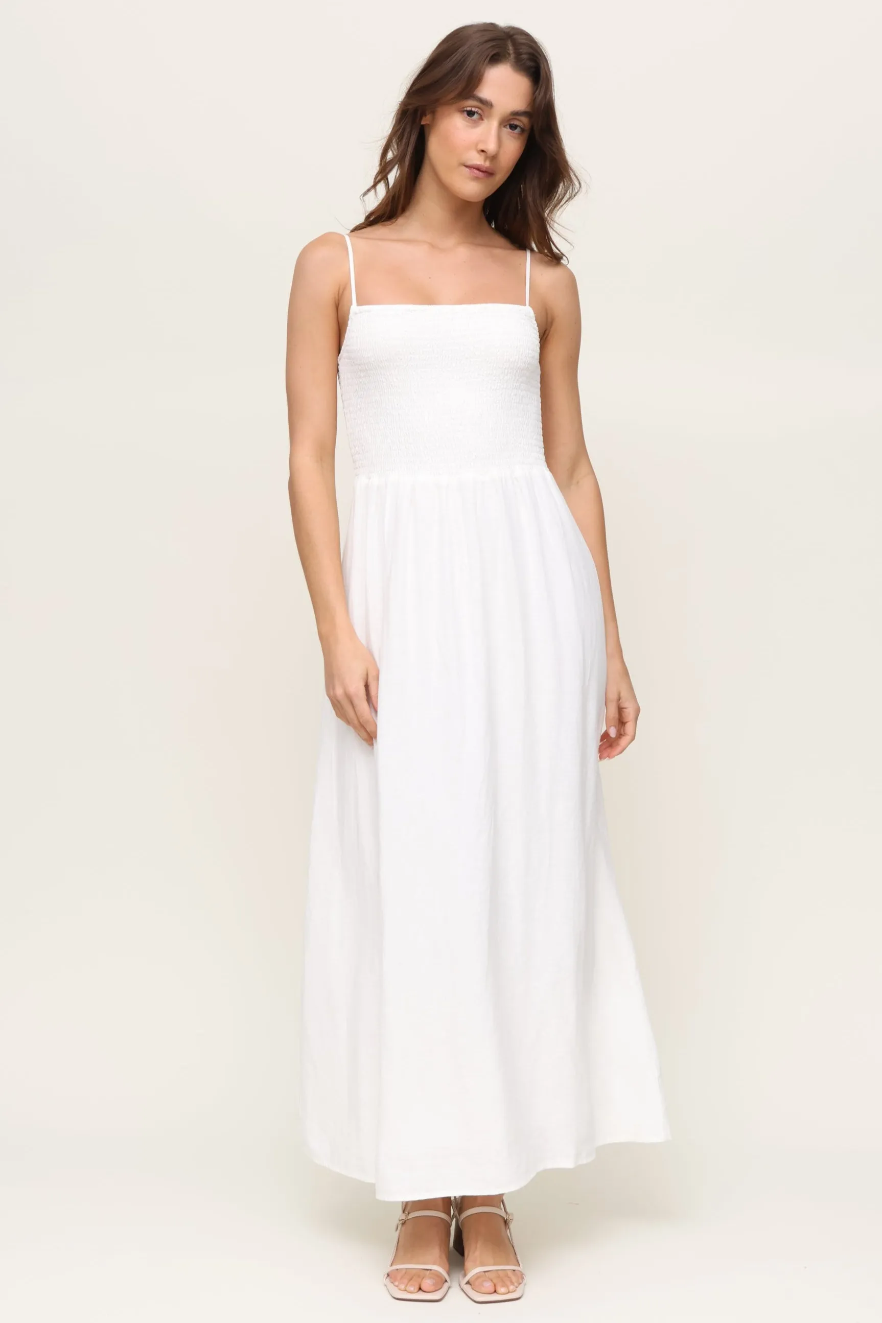 Bayside Linen Maxi Dress Night Charm