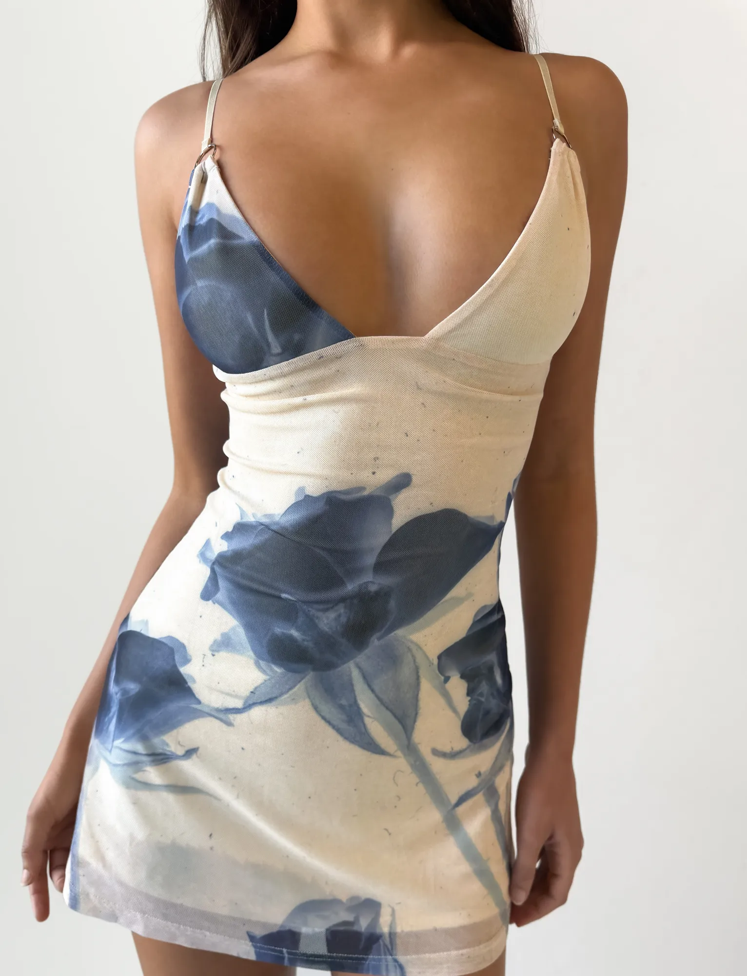ROSY MINI DRESS - INDIGO FLORAL Classic Motion