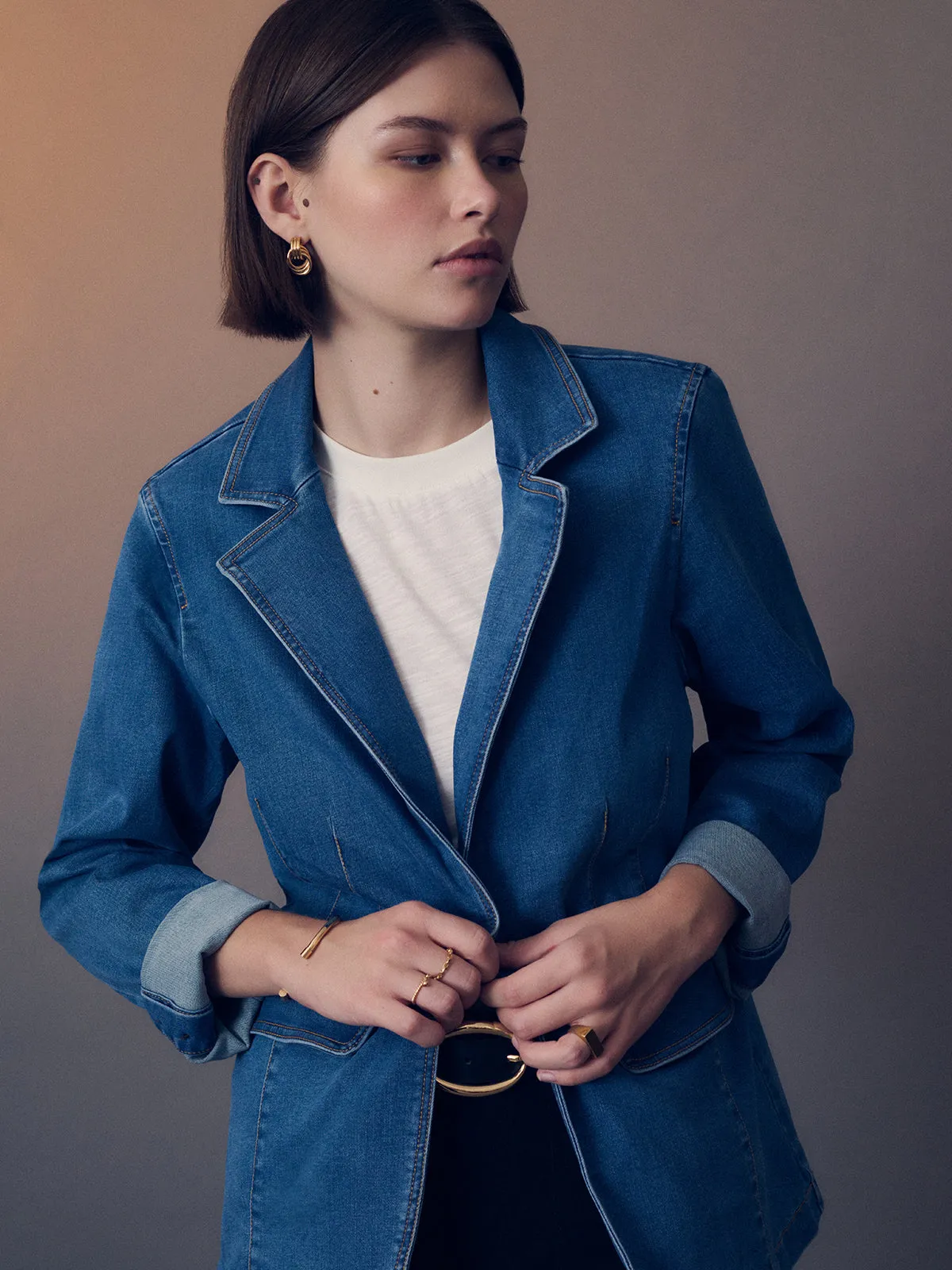 Family Style Urban Explorer Youth Style Low Maintenance Denim Sculpted Denim Blazer Best In Show