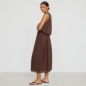 Volta Tiered Organic Cotton Dress Hip-Flattering