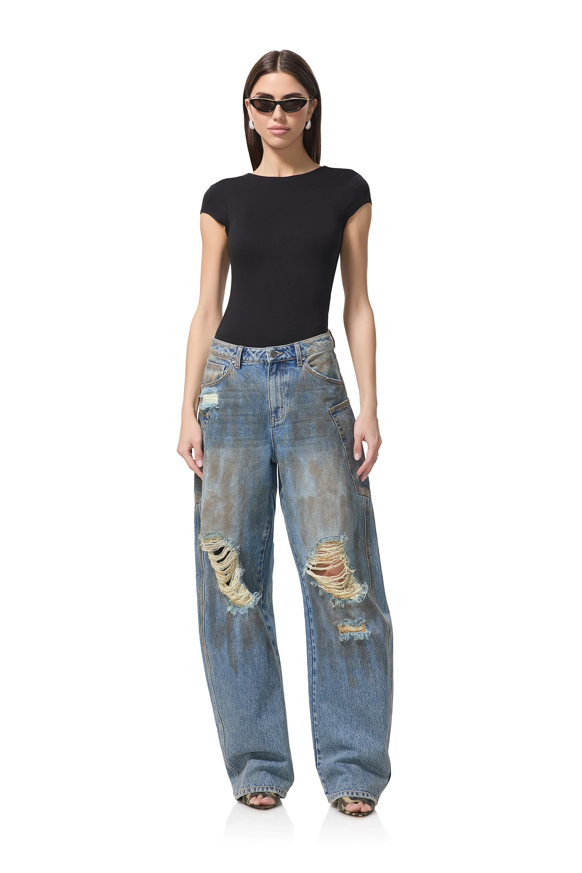 Ventilated Panels Layered Panel Design Gosia Bodysuit - Noir