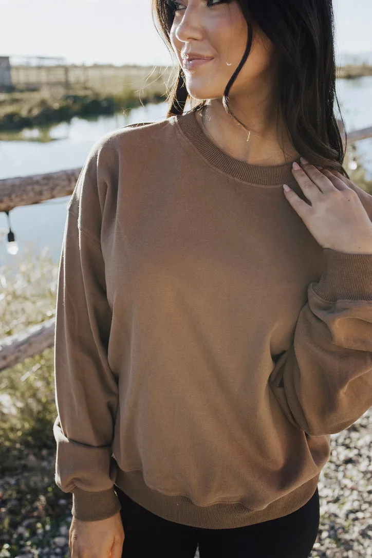 MoistureWicking Fabric Relaxed Look Jackson Knit Sweatshirt - FINAL SALE