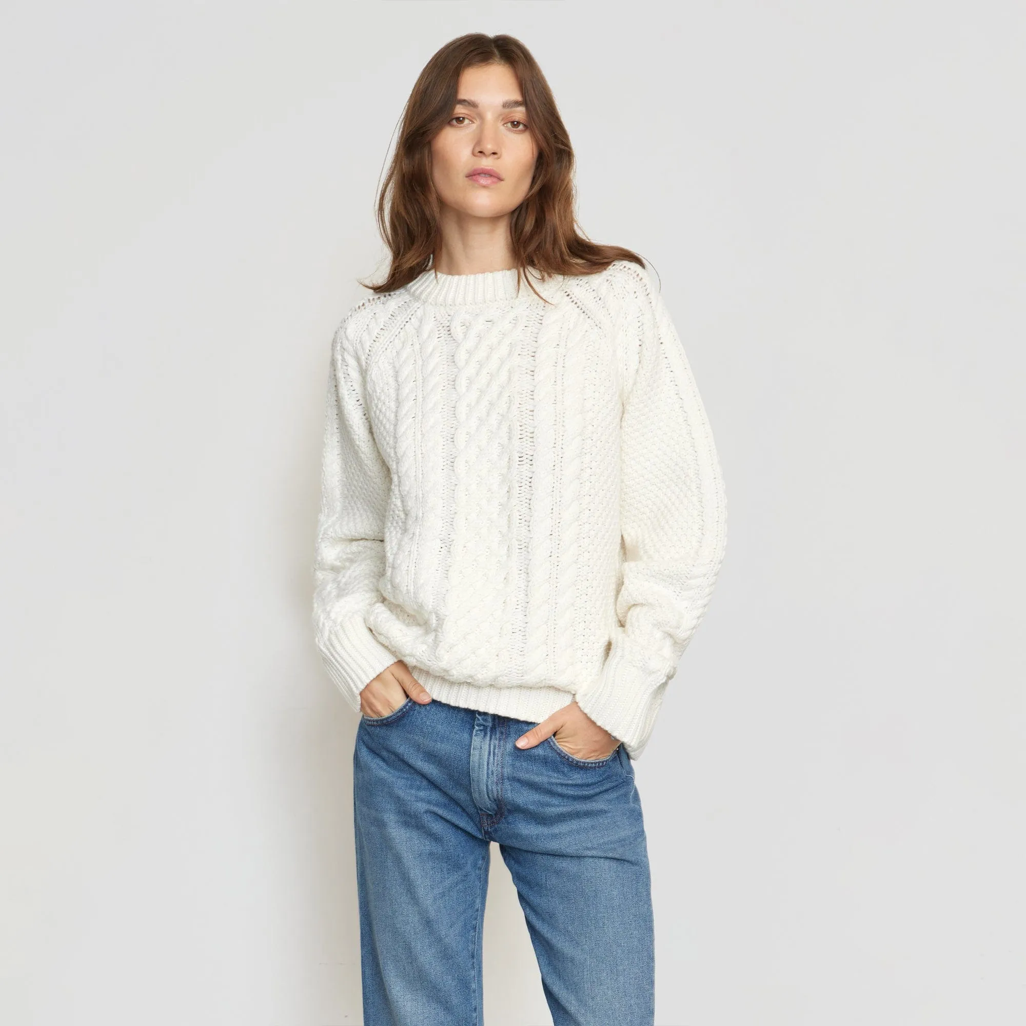 Brady Chunky Cable Knit Sweater Relaxed Fit