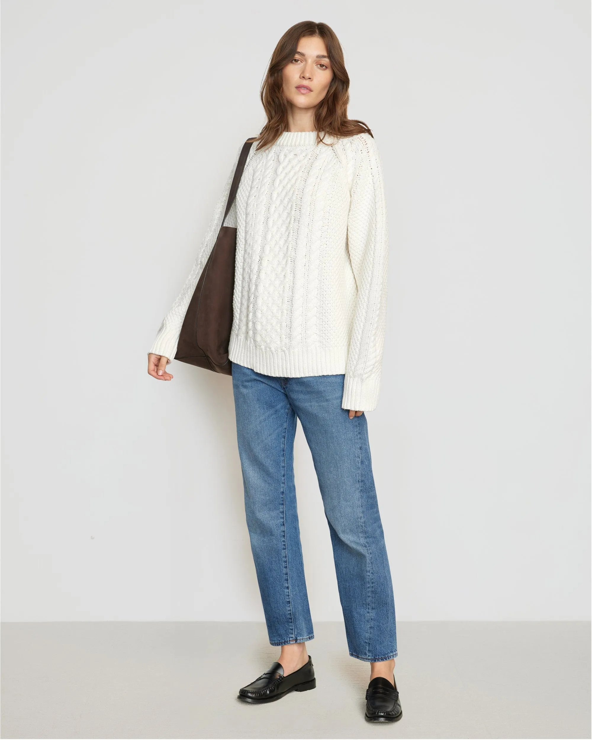 Knit texture Everyday Comfort Brady Chunky Cable Knit Sweater