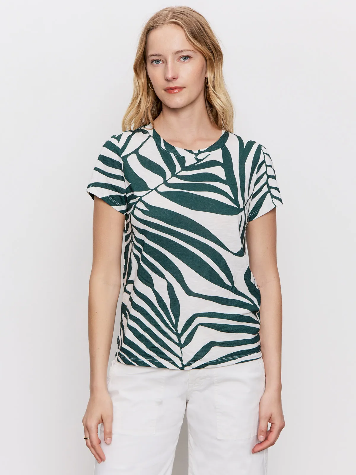 Yarn Dyed Fabric DropShoulderDesign The Perfect Tee Green Oasis