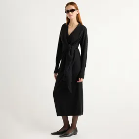 Linden Front-Wrap Sweater Dress Bold Touch