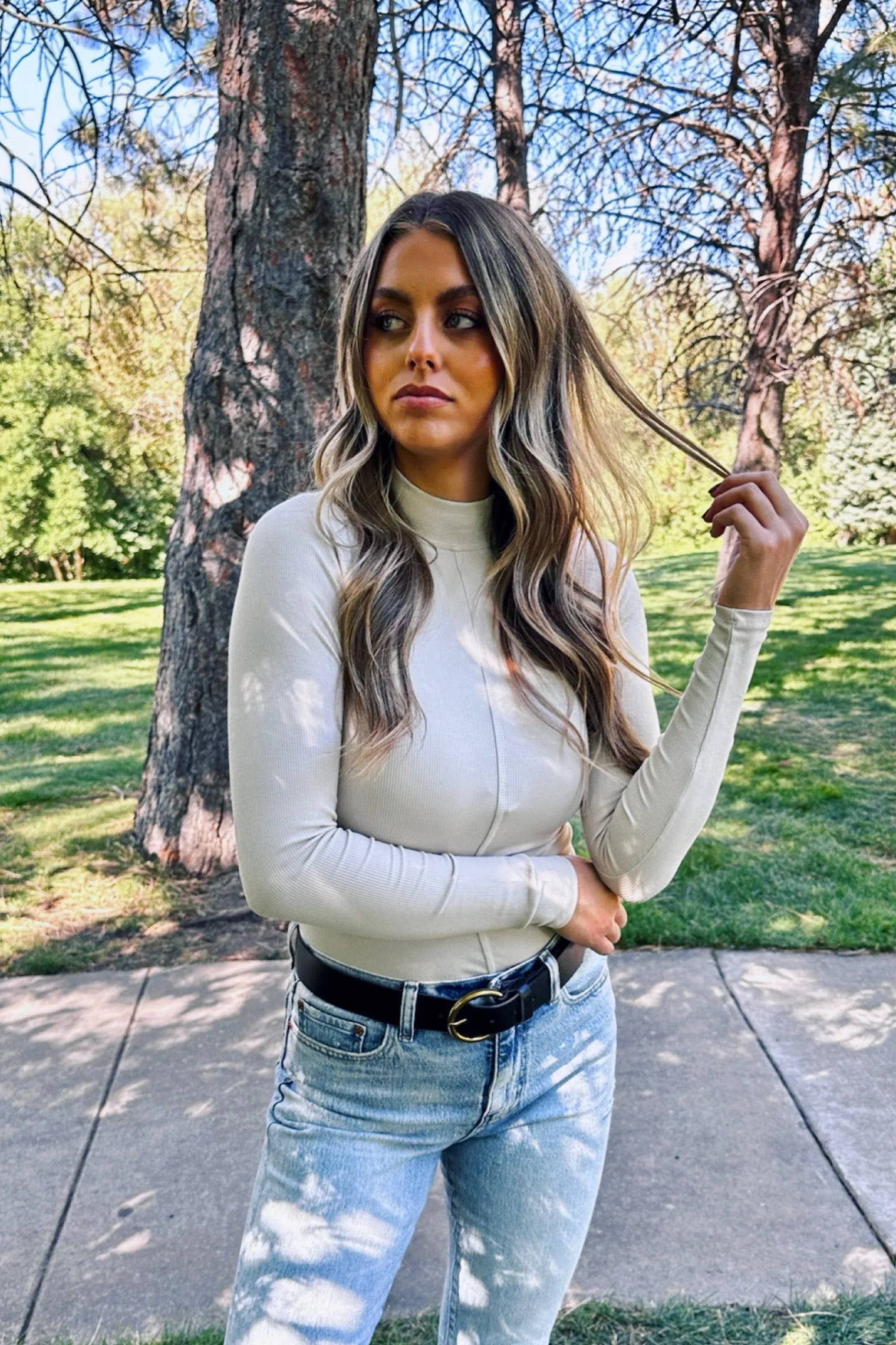 Lindley Ribbed Mock Neck Top - FINAL SALE Comfy Cardigan