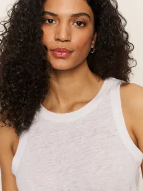 Linen Tank White All-Purpose Comfort