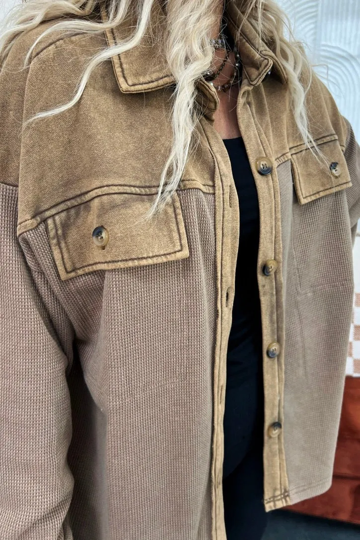 London Fog Thermal Button Down - FINAL SALE Weighted Hem Design QuickDry