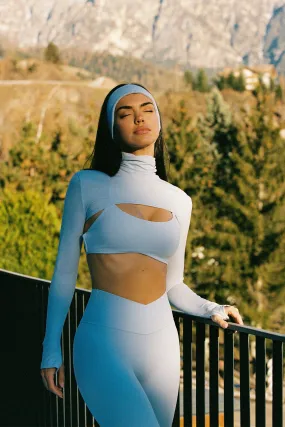 Bonded Seam Technology Soft Cotton Long Sleeve High Neck Layering Top