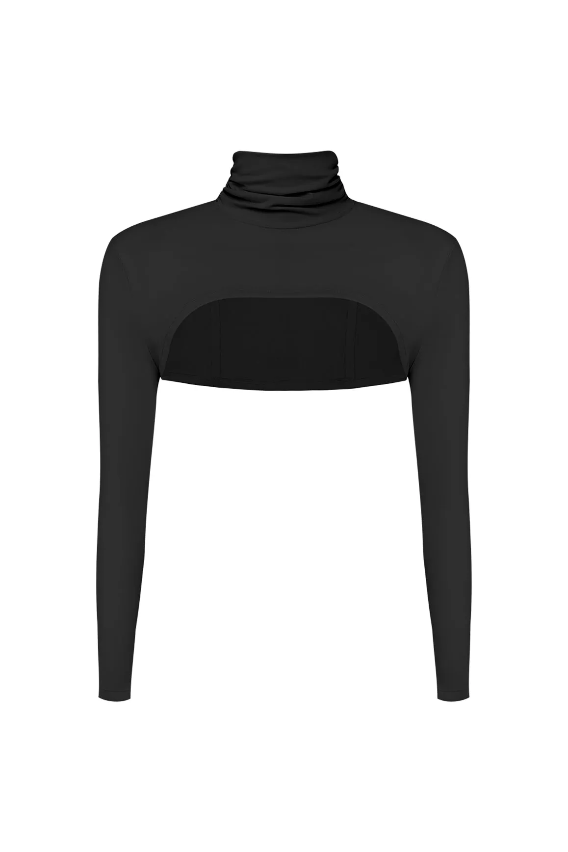 Reinforced Hemline Double Stitched Hems Long Sleeve High Neck Layering Top