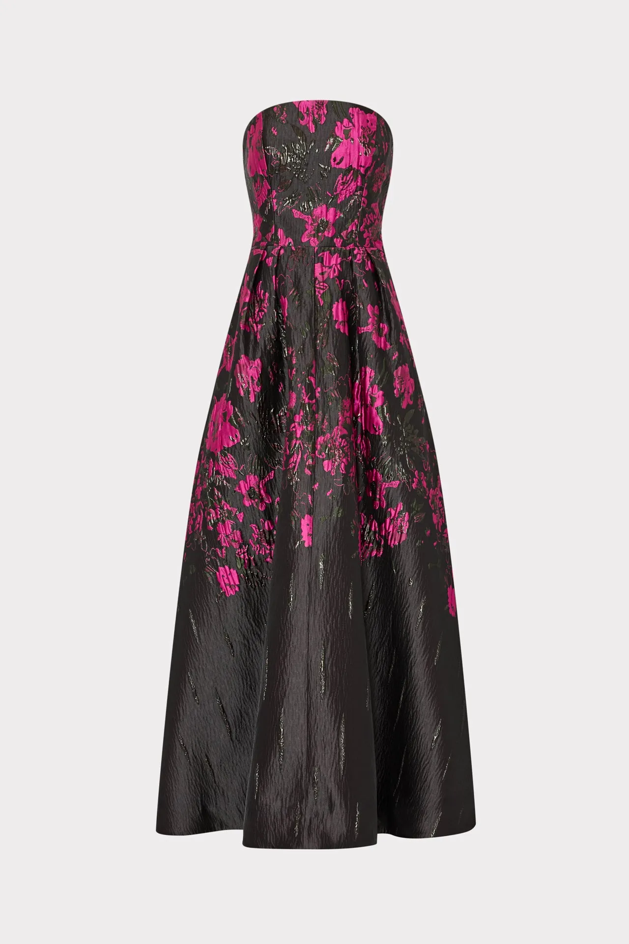 soft elegance Winona Floral Jacquard Strapless Gown