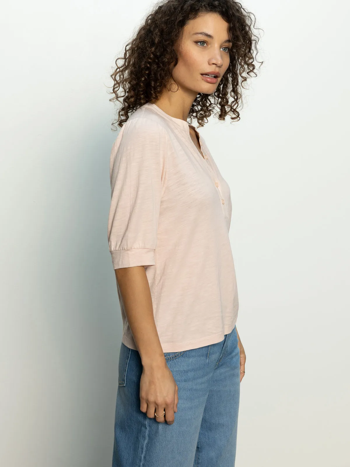 Mixed Media Tee Earth Pink Modern Simplicity