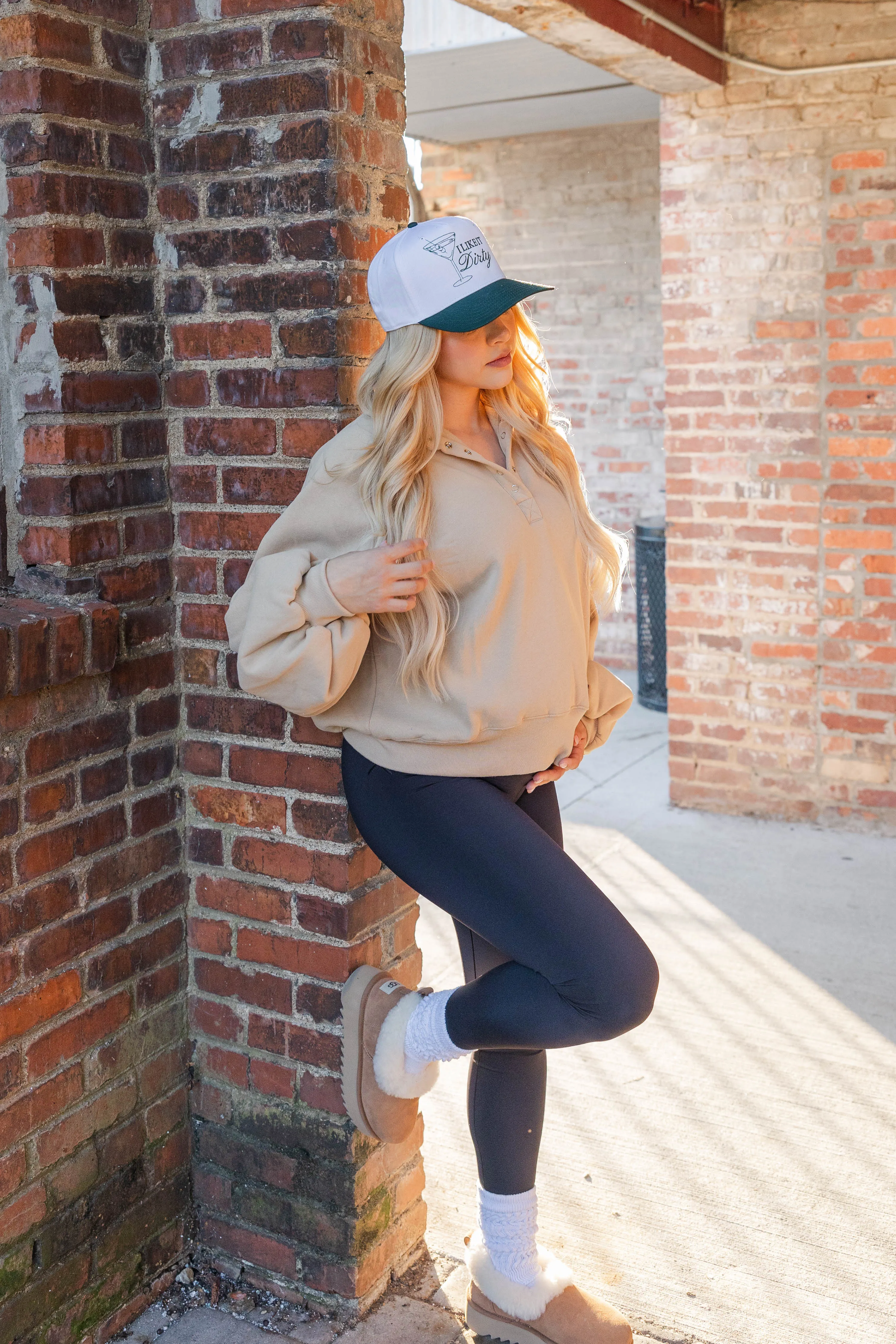 Piper Collared Sweatshirt Contemporary Cut Elasticated Hem