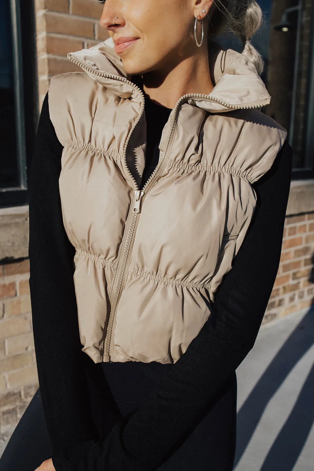 Myra Cropped Puffer Vest - FINAL SALE TaglessLabel