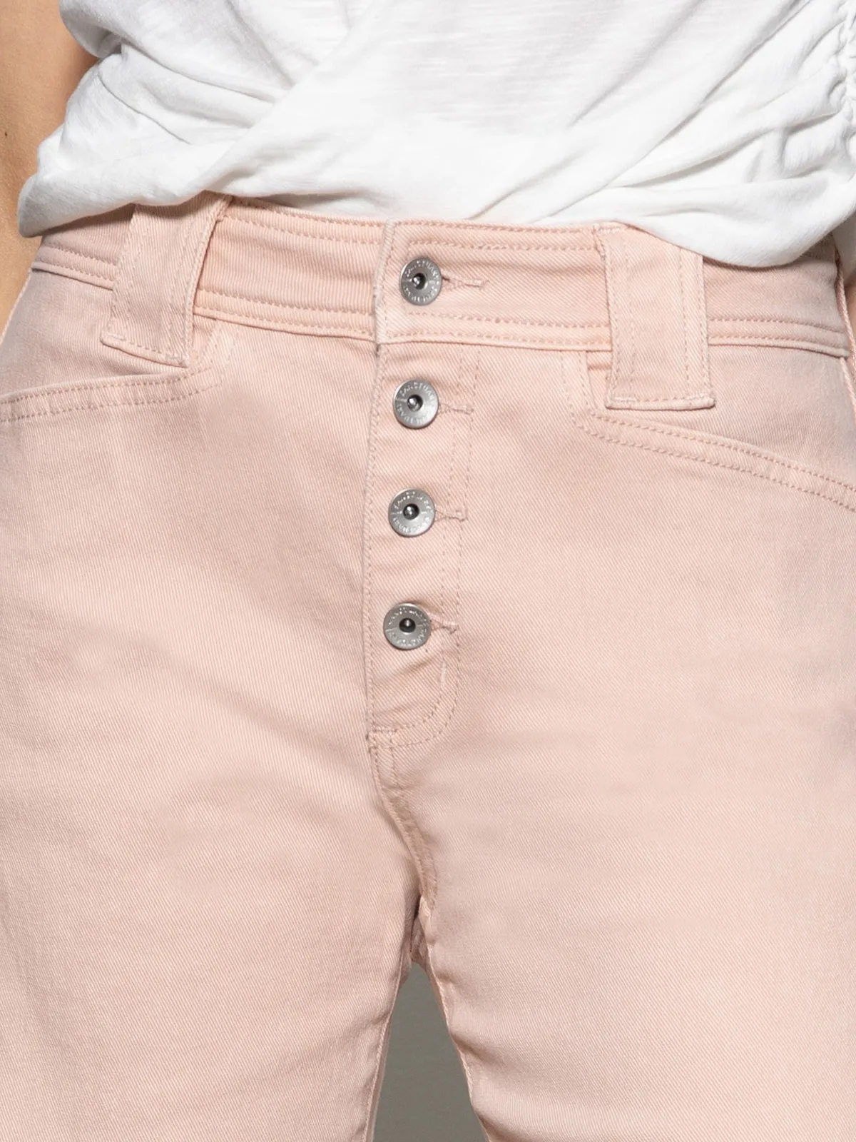 Luna Cuffed Standard Rise Jeans Earth Pink Seamless construction Breathable mesh lining