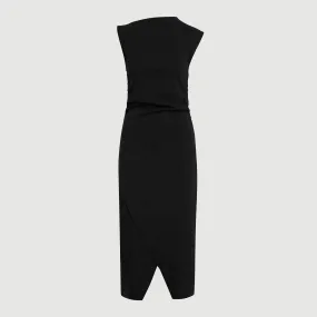 Manon Asymmetric-Neck Ruched Dress (Petite) Fall Silhouette