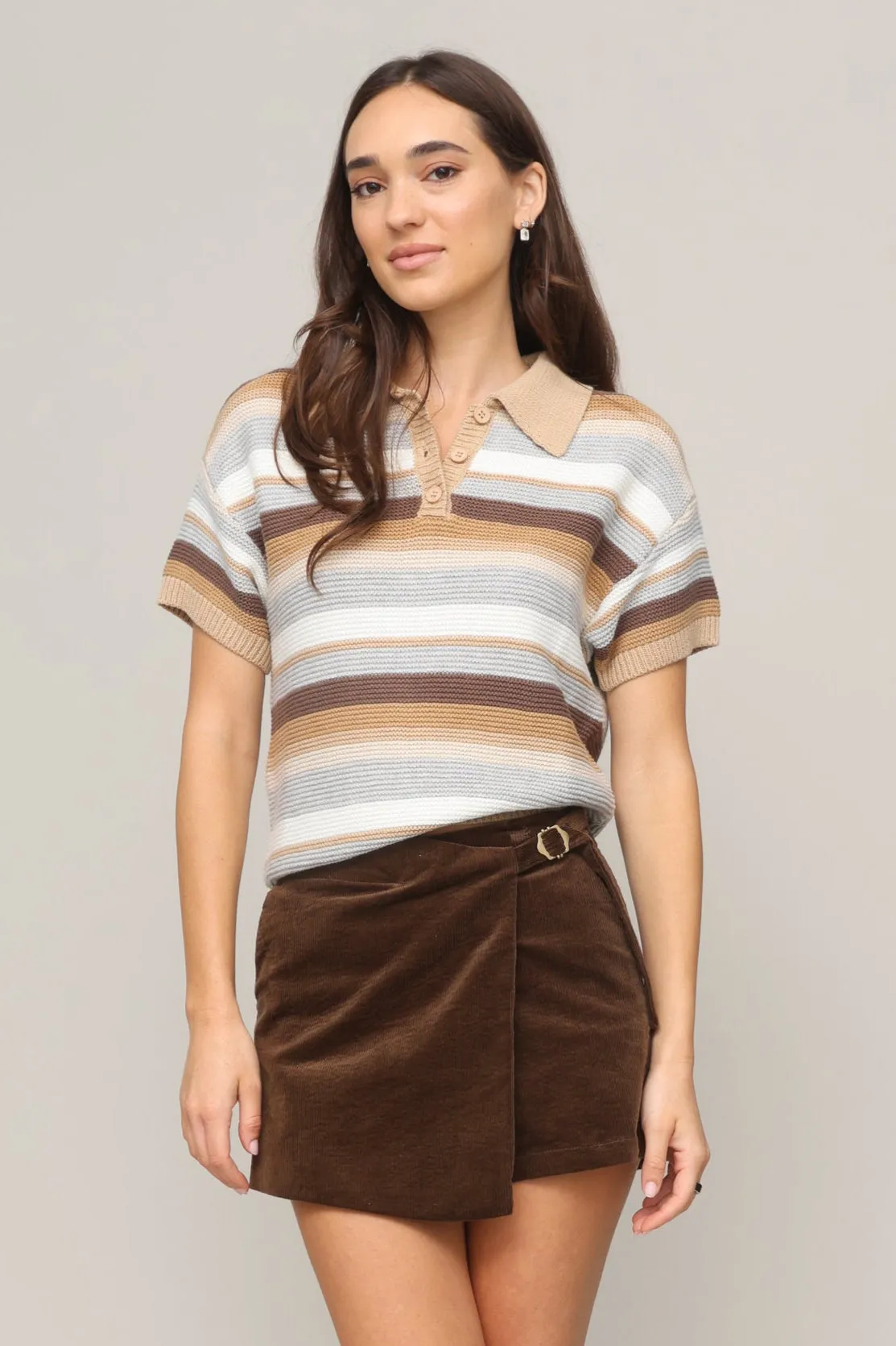 Architectural Tailoring AntiFade Treatment Mallory Stripe Polo