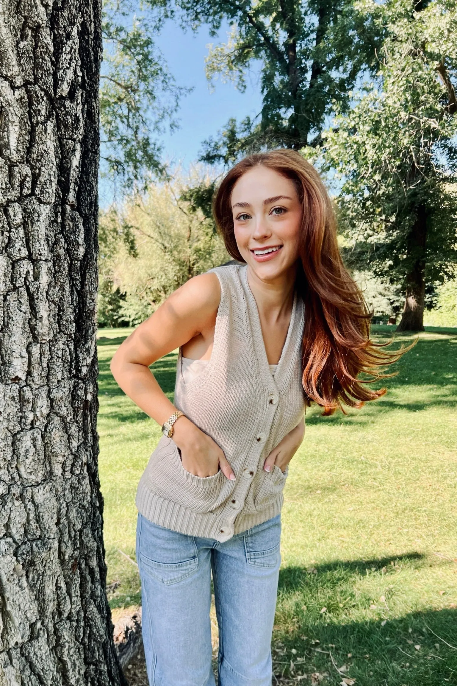 Anti Static Cloth Blend Summer Wardrobe Maplewood Sweater Vest - FINAL SALE