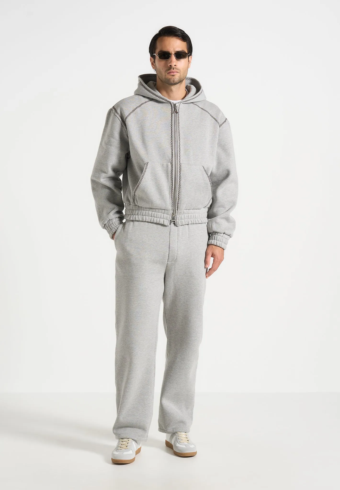 Modern Polo Snag Free Fabric Marcel - Whipstitch Regular Jogger - Light Grey