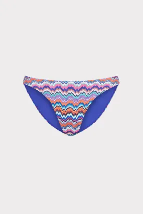 Compression Fit Seamless Technology Margot Barcelona Metallic Chevron Bikini Bottom