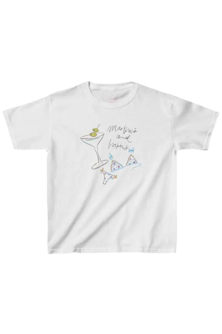 Martinis & Bikinis Baby Tee Sustainable Manufacturing