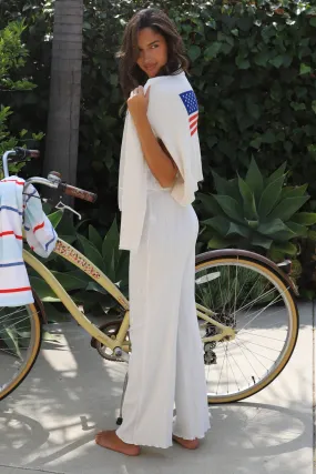 Stretch Fabric Stretch Weave Construction Mary Pointelle Sleep Pant