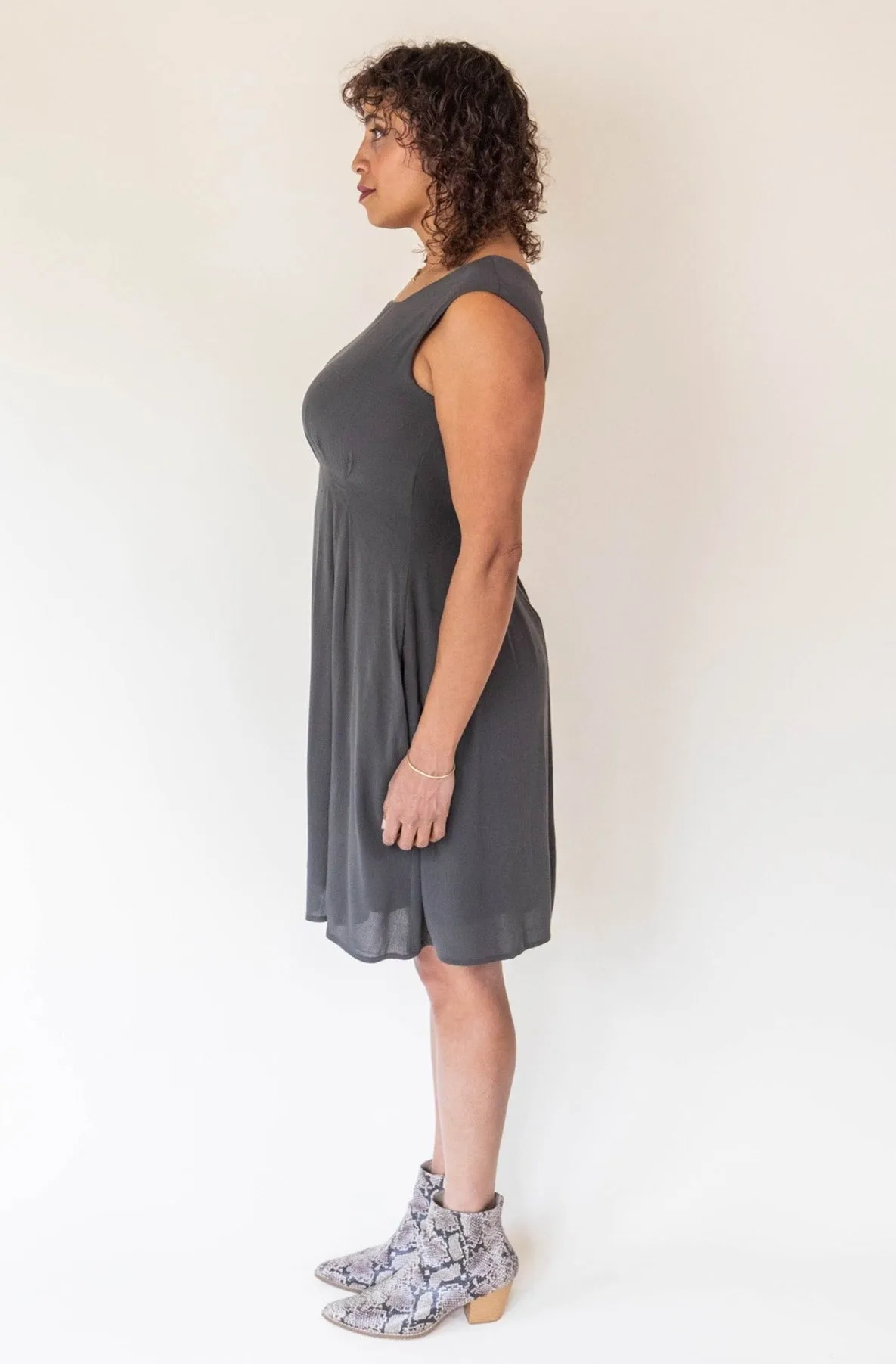 Kind Glow Chic Balance Pleiades Dress in Olive Crepe