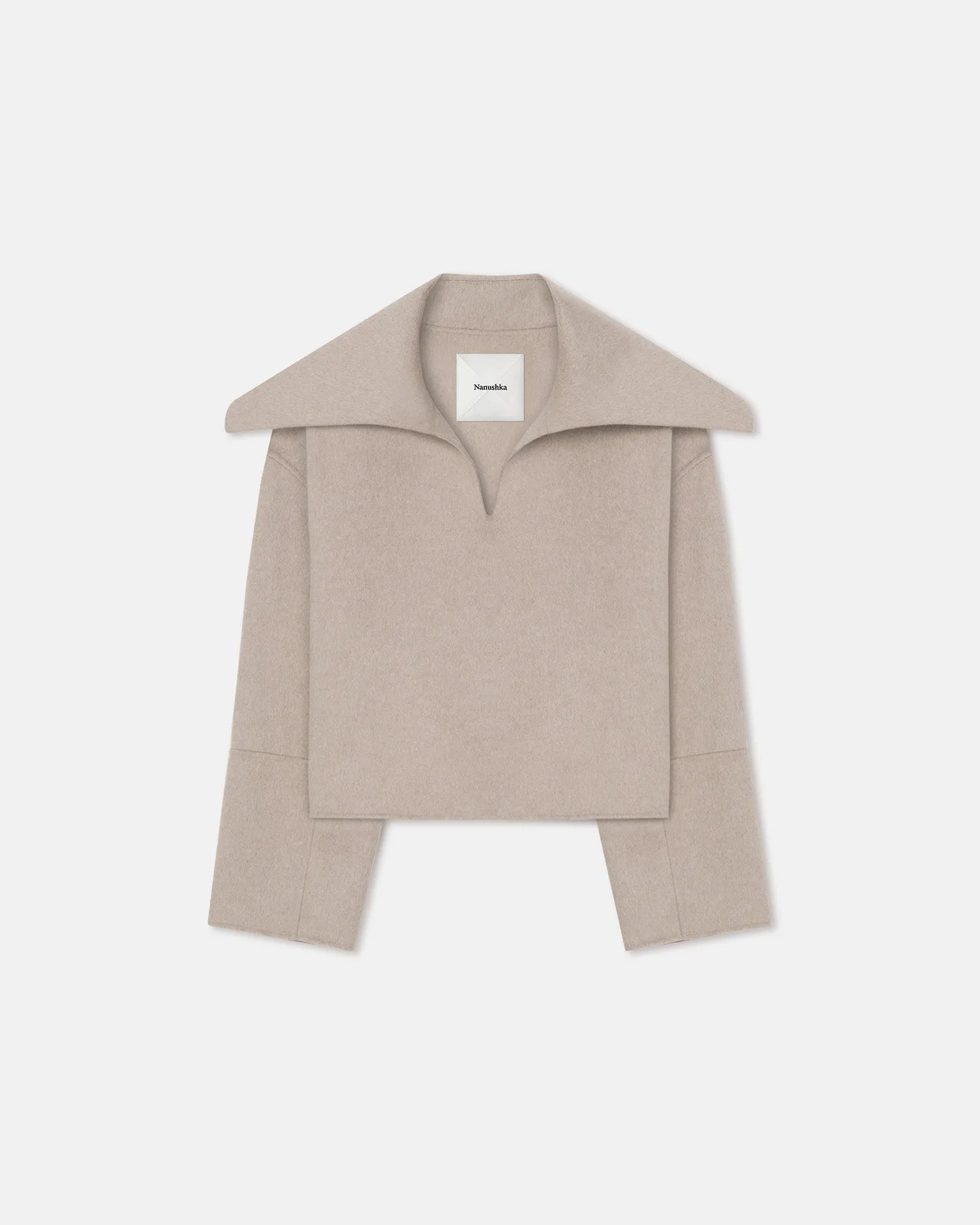 Easy to move in Maxe - Double Wool Jacket - Stone